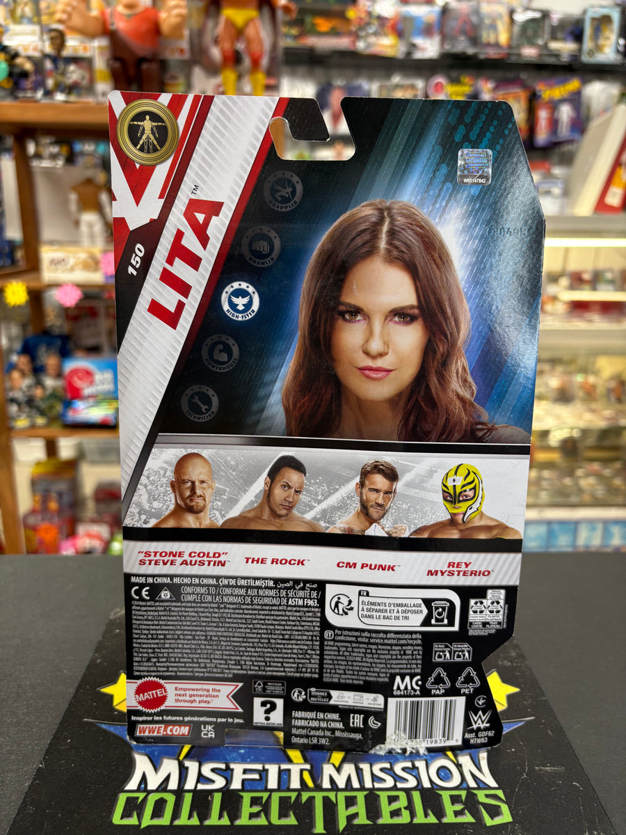 WWE – Action Figure Lita Serie Main Event 150 – 15 Cm Con Tecnologia TrueFX E 10 Punti Di Articolazione