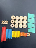Vintage 1953 Original Tinkertoy 53 Piece Set Complete