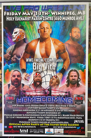 CWE Canadian Wrestling’s Elite Homecoming Big Vito Autographed Misfit Mission Exclusive 11x17 Poster