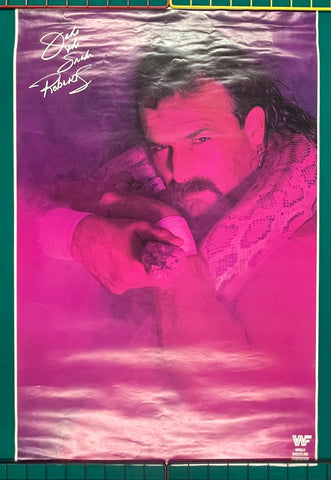 Rare Vintage 1988 WWF/WWE Jake The Snake poster 35x23