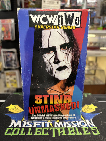 1998 WCW/NWO World Championship Wrestling Superstar Series Sting Unmasked VHS Tape