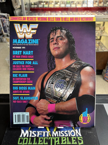 WWE WWF Magazine November 1991 Bret Hart Issue