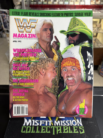 WWE WWF Magazine April 1992 Ric Flair Hill Hogan Macho Man Sid Justice Issue