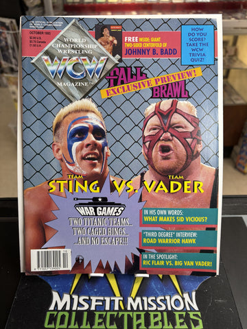 WCW Magazine October 1993 Sting vs Vader