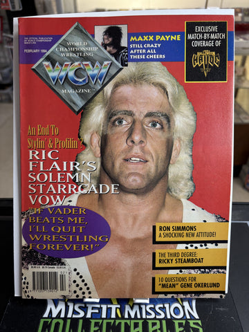 WCW World Championship Wrestling Magazine February 1994 Ric Flair Issue