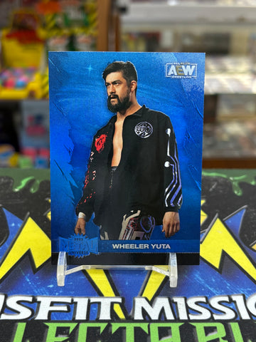 2022 Skybox AEW All Elite Wrestling Metal Universe Blue Spectrum Wheeler Yuta Trading Card #95