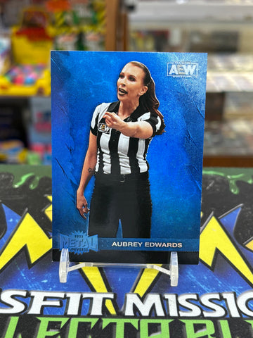 2022 Skybox AEW All Elite Wrestling Metal Universe Blue Spectrum Aubrey Edwards Trading Card #77