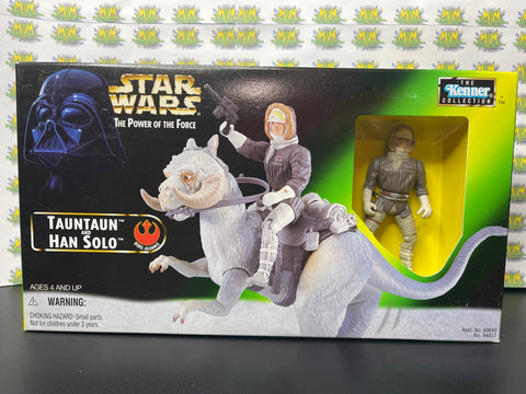 1998 Star Wars Power of The Force Tauntaun and Han Solo (New)