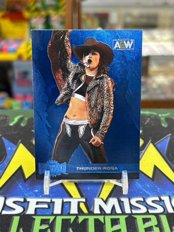 2022 Skybox AEW All Elite Wrestling Metal Universe Blue Spectrum Thunder Rosa Trading Card #118