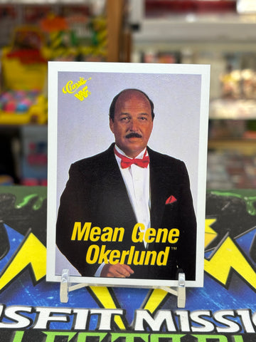 1990 WWF Classic Mean Gene Okerlund WWF Announcer #51 Trading Card