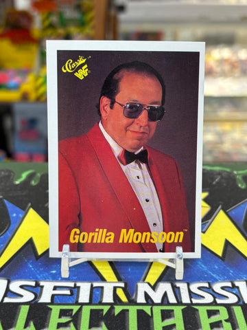 1990 WWF Classic WWF Announcer Gorilla Monsoon #52 Trading Card