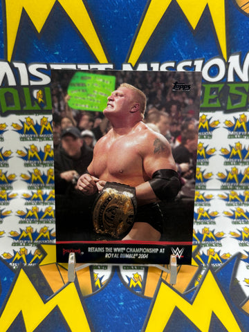2016 Topps WWE Brock Lesnar Retains WWE Championship #18 of 40 Trading Card