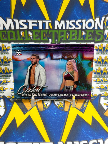 2021 Topps WWE Coolest Mixed Tag Teams Johnny Gargano & Candice LeRae #Mt-10 Trading Card