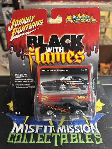 2019 Johnny Lightning Street Freaks Black with Flames ‘67 Chevy Camaro (New)