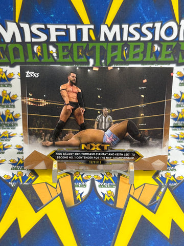 2020 Topps WWE NXT Finn Balor Defeats Ciampa Bronze Parallel #72 Trading Card