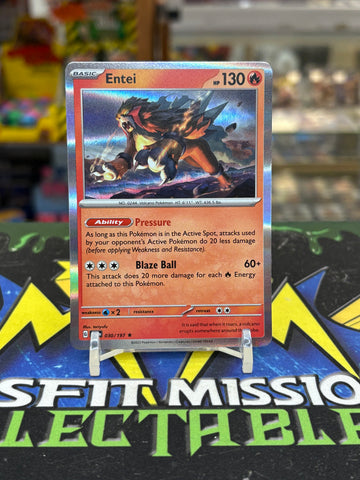 Pokemon Obsidian Flames Shiny Entei 030/197 OBF EN Japanese Trading Card