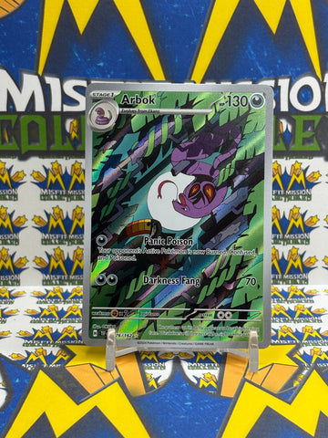 Pokemon Temproal Forces Full Art Holo Arbok 176/162 TEF EN Trading Card