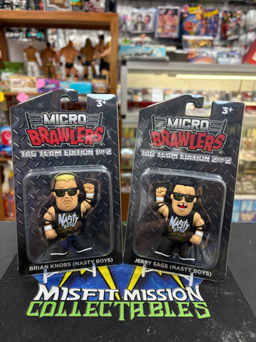 Pro Wrestling Tees Micro Brawlers The Nasty Boys Brian Knobs & Jerry Saggs (New)