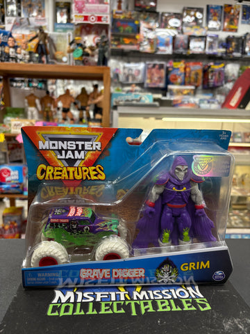 Spin Master Monster Jam Creatures Grave Digger with Grim Figure 1:64 (New)