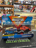 Spin Master Monster Jam Double Down Showdown Big Kahuna vs Crushstation 1:64 Trucks (New)