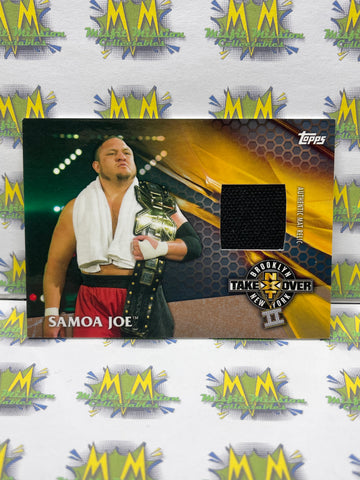 2017 WWE Topps NXT Takeover Brooklyn 2 Samoa Joe Canvas Relic Card 013/199