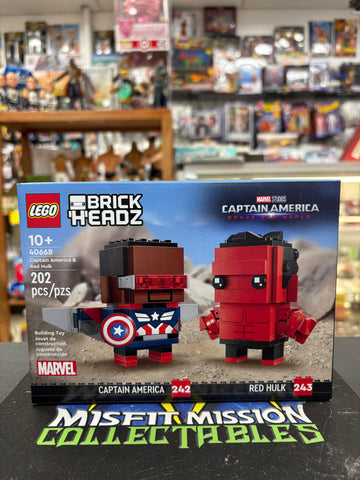 LEGO Block Headz Marvel Captain America Brave New Workd Red Hulk & Captain America Set 40668 (New)