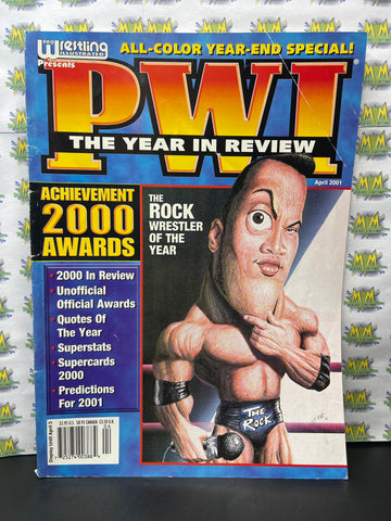Pro Wrestling Illustrated The Year in Review April 2001 The Rock