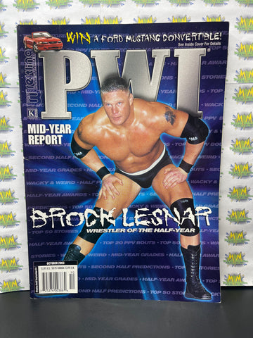 Pro Wrestling Illustrated Mid-Year Report October 2003 Brock Lesnar