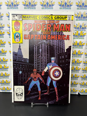 1983 Marvel Comics Marvel Team Up Spider-Man & Captain America Comic #128