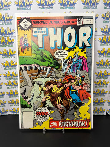 1978 Marvel Comics The Mighty Thor #278 Comic Book