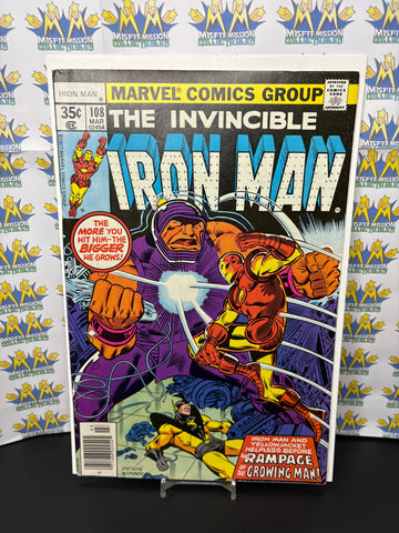 1977 Marvel Comics The Invincible Iron Man #108 Comic Book
