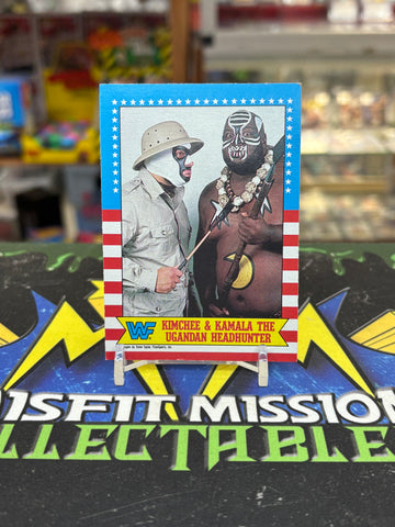 1987 WWF O-Pee-Chee Kimchee & Kamala #11 Trading Cards