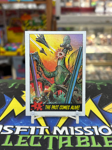 Vintage 1988 Dinosaurs Attacks The First Comes Alive #4 Trading Card