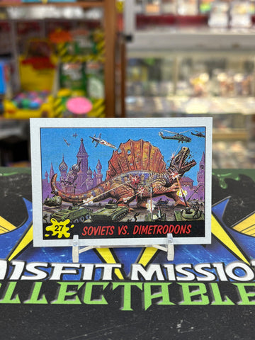 Vintage 1988 Dinosaurs Attacks Soviet Vs Dimetrodons #27 Trading Card