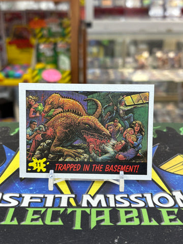 Vintage 1988 Dinosaurs Attacks Trapped In The Basement #11 Trading Card