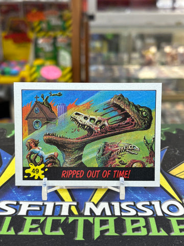 Vintage 1988 Dinosaurs Attacks Ripped Out of Time #49 Trading Card