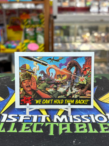 Vintage 1988 Dinosaurs Attacks We Can’t Hold Then Back!! #38 Trading Card