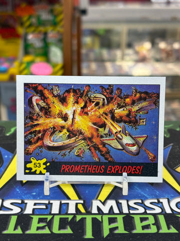 Vintage 1988 Dinosaurs Attacks Prometheus Explodes #53 Trading Card
