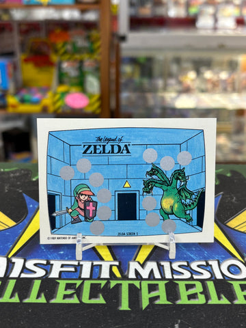 Vintage Topps 1989 Nintendo Game Packs Legend of Zelda 5 of 10 Scratch Off Trading Card