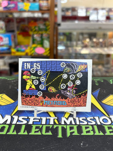 Vintage O-Pee-Chee 1989 Nintendo Game Packs Metroid 5 of 9 Scratch Off Trading Card