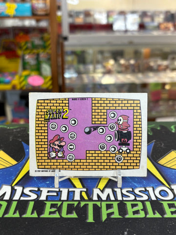 Vintage O-Pee-Chee 1989 Nintendo Game Packs Super Mario Bros. 2 Screen 2 of 10 Scratch Off Trading Card