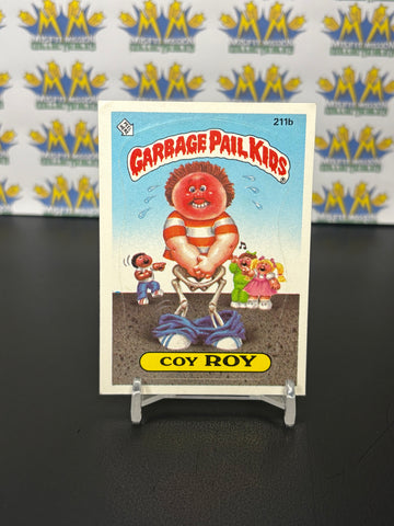 Vintage TOPPS 1986 Garbage Pail Kids Coy Roy Sticker Trading Card