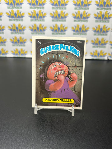 Vintage TOPPS 1986 Garbage Pail Kids Nervous Nellie Sticker Trading Card