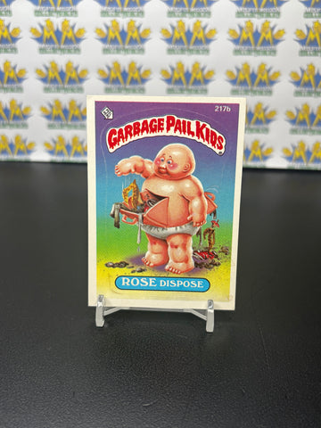 Vintage TOPPS 1986 Garbage Pail Kids Rosie Dispose Sticker Trading Card