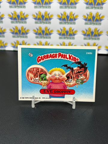 Vintage TOPPS 1986 Garbage Pail Kids Eve Droppin’ Sticker Trading Card