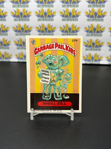 Vintage TOPPS 1986 Garbage Pail Kids Shrill Jill Sticker Trading Card