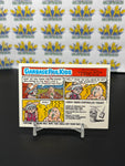 Vintage TOPPS 1986 Garbage Pail Kids Cheap Jewel Sticker Trading Card