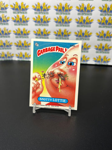 Vintage TOPPS 1986 Garbage Pail Kids Snotty Lottie Sticker Trading Card