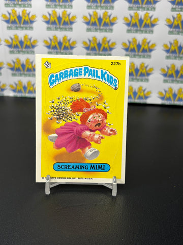 Vintage TOPPS 1986 Garbage Pail Kids Screaming Mimi Sticker Trading Card