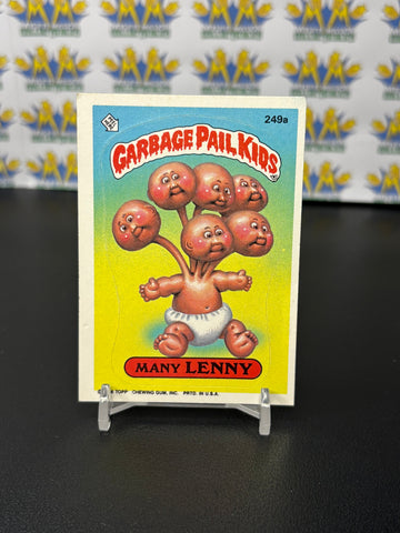 Vintage TOPPS 1986 Garbage Pail Kids Many Lenny Sticker Trading Card